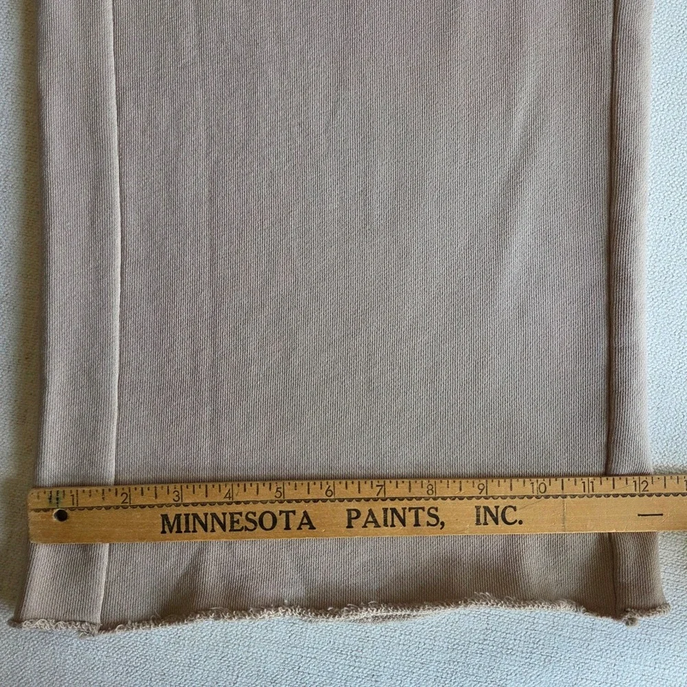 Eileen Fisher Tan Organic Cotton French Terry Wide Leg Pants Cropped Medium NEW